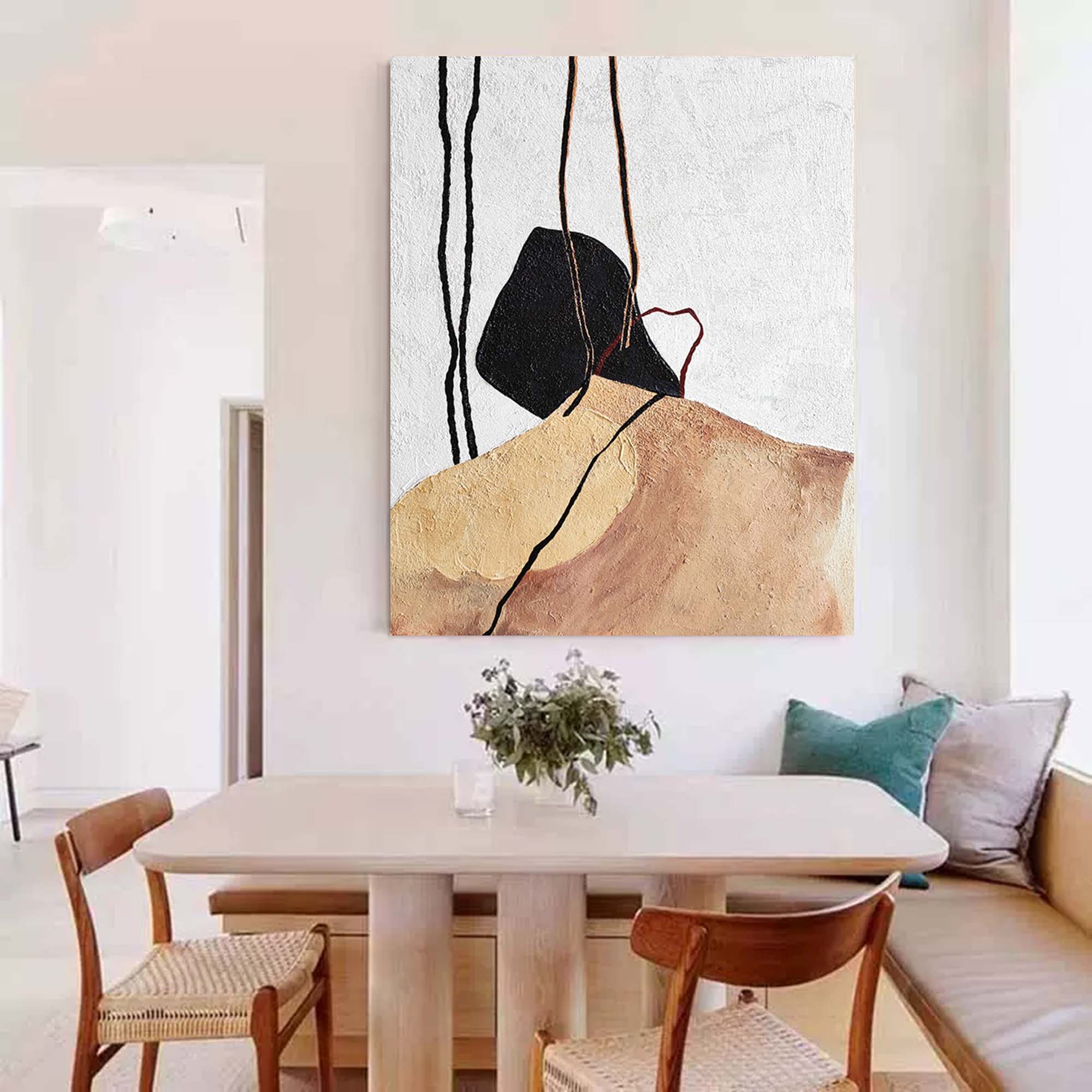 Contemporary Minimalist Painting Acrylic Framed Simplistic Art ...
