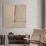 Beige And Brown Abstract Painting Minimalist Painting On Canvas Neutral Beige Painting