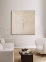 Large Neutral Beige Abstract Painting Neutral Pure Beige Wall Art Minimal Abstract Wall Art