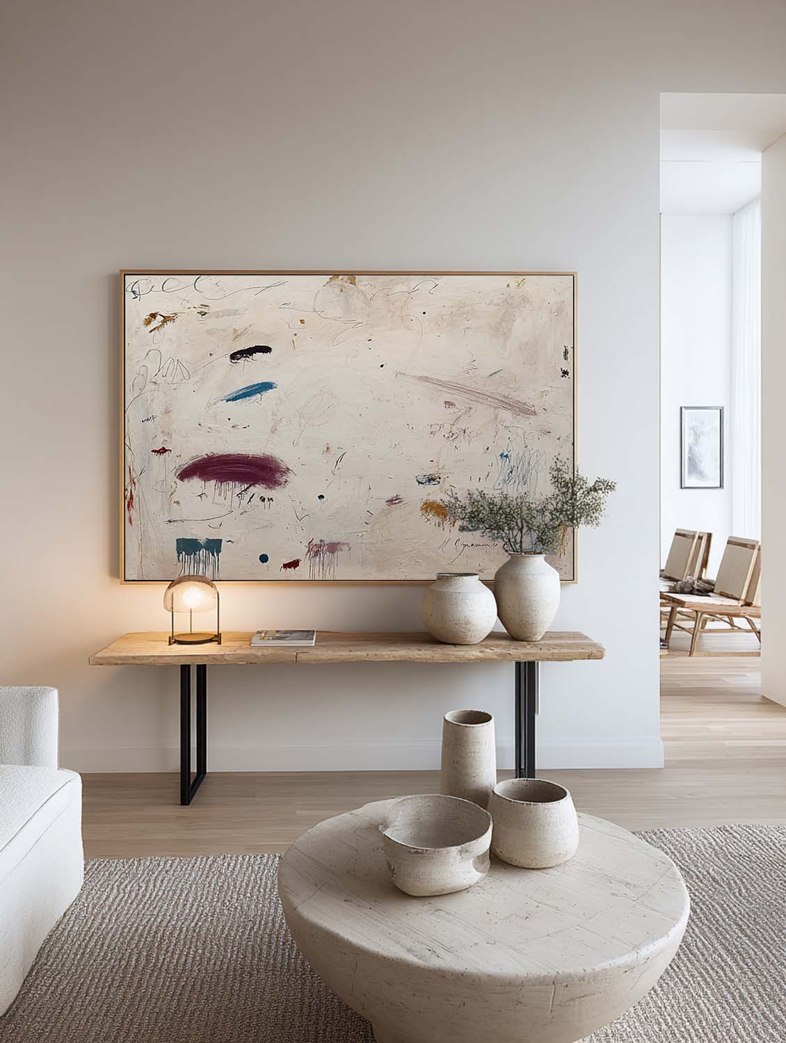 Neutral Beige And Cream Graffiti Art Minimalist Warm Neutrals Graffiti Abstract Painting Wabi Sabi Abstract Graffiti Canvas Art