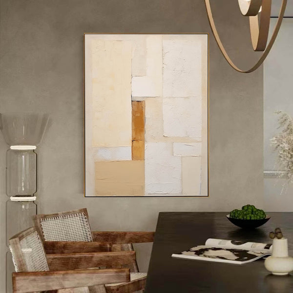 Beige Brown minimalist Wall Art Beige Brown Abstract Canvas Art Modern Home DecorBeige 3d Minimalist Painting On Canvas Beige Brown Wal Art Modern Minimalist Abstract Painting