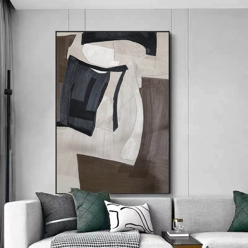 Large Minimalist Abstract Painting Grey Abstract Painting 