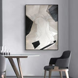 Large Minimalist Abstract Painting Beige and White Minimalist Painting On Canvas