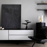 Large Black Abstract Painting Minimalist Black Abstract Painting Living Room Wall Decor Painting