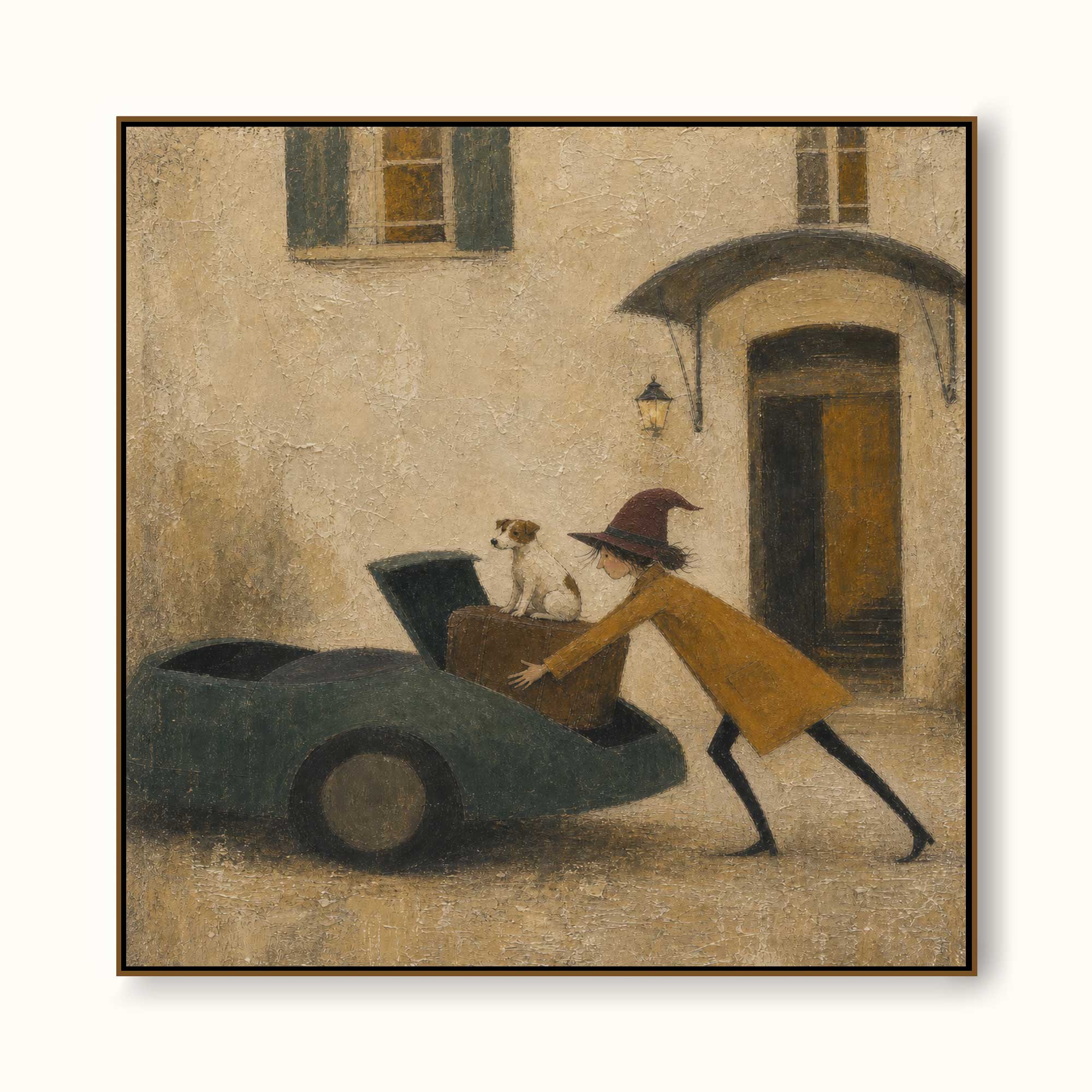 Nostalgic Travel Vintage Car Painting For Cozy Living Room Wall Art Decor
