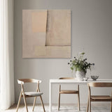 Beige And Brown Abstract Painting Minimalist Painting On Canvas Neutral Beige Painting