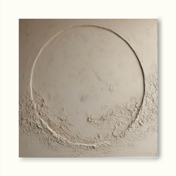 Large Beige Abstract Texture Painting Beige textured painting on canvas Pure beige Textured Art