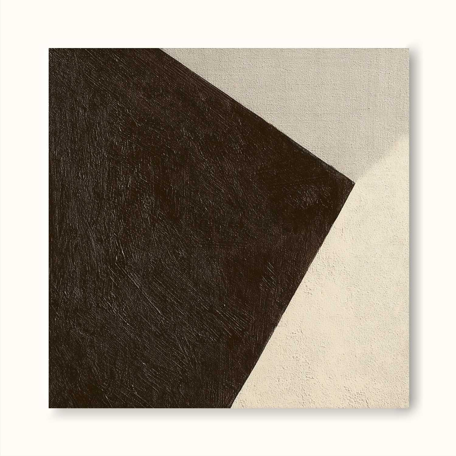 Large Brown And Beige Geometric Abstract Oil Painting Modern Geometric Abstract Wall Art Large Neutral Brown Wall Art