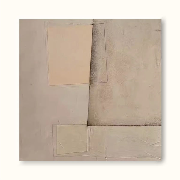 Beige And Brown Abstract Painting Minimalist Painting On Canvas Neutral Beige Painting