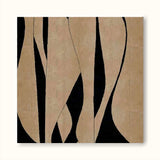 Large Brown And Black Minimalist Wall Art Minimalist Brown Canvas Art Brown Neutral Painting