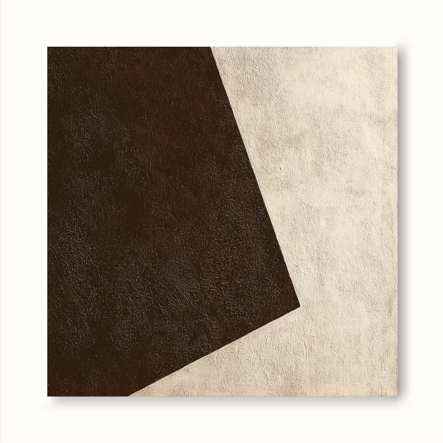 Contemporary Brown And Beige Geometric Abstract Artwork Wabi Sabi Geometric Abstract Painting Modern Neutral Canvas Wall Art