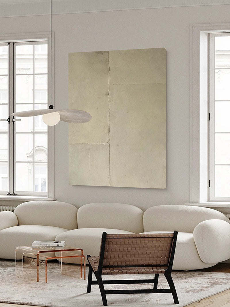 3D minimalist Beige Textured Painting Beige Abstract Painting Beige Textured Wall Art