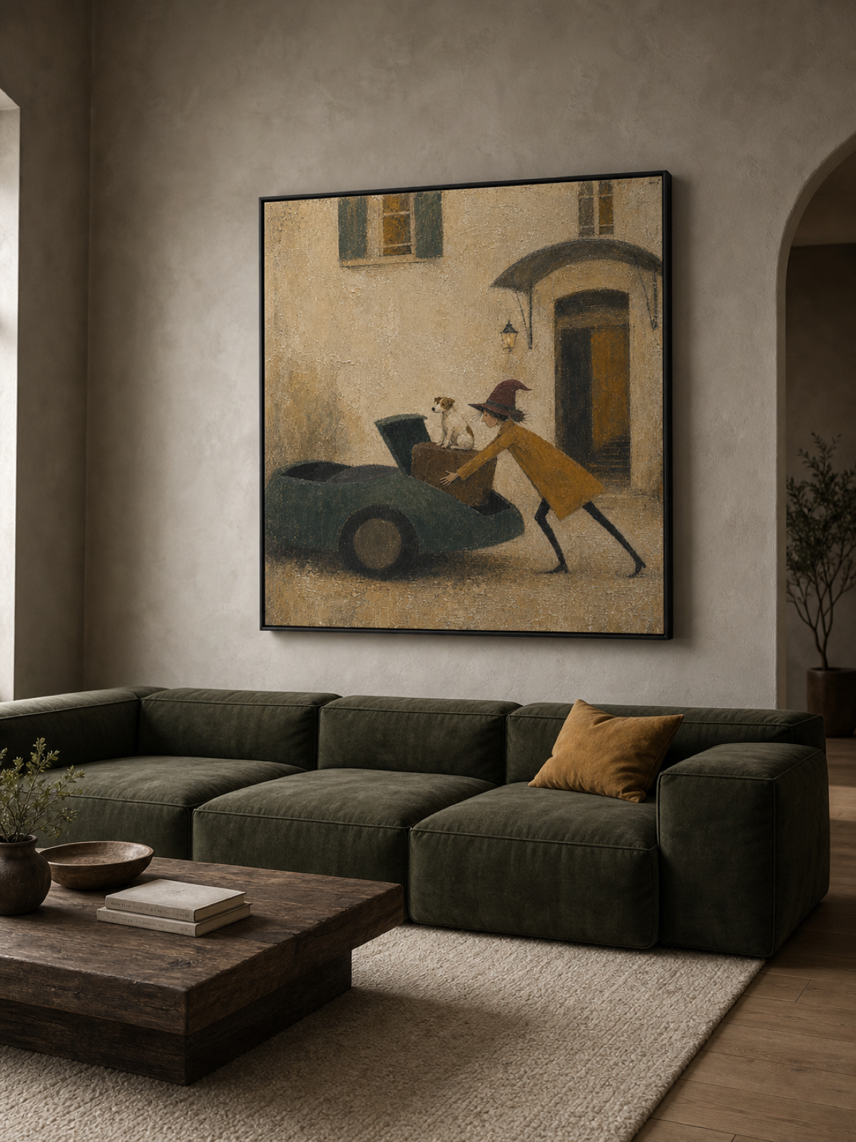 Nostalgic Travel Vintage Car Painting For Cozy Living Room Wall Art Decor