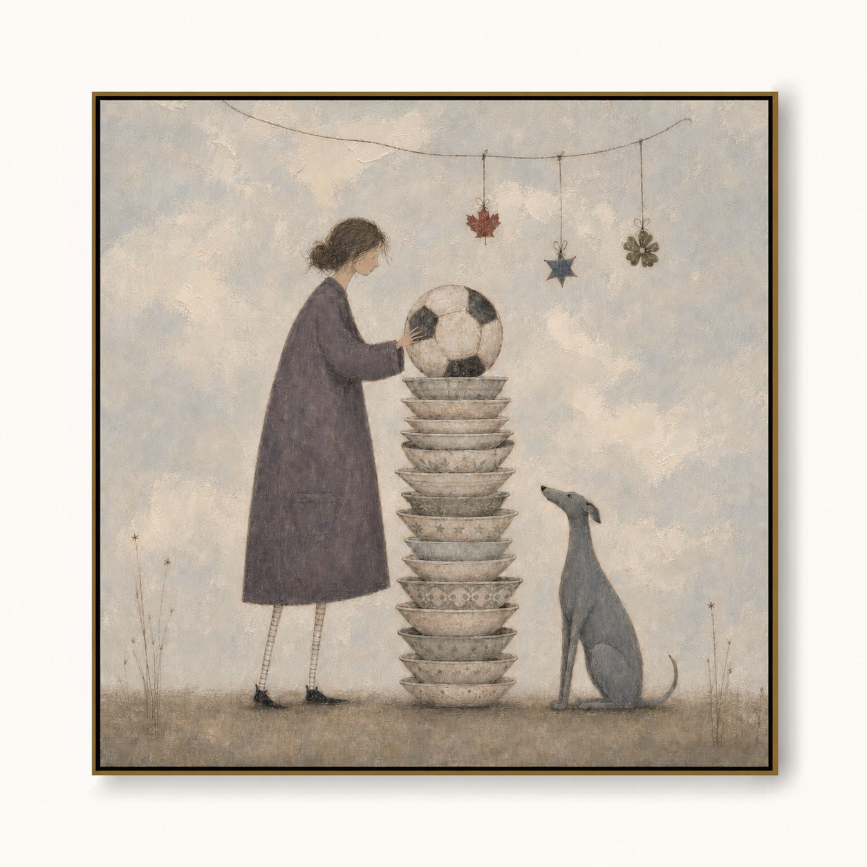 2026 World Cup Soccer Wall Art With Gentleman And Greyhound