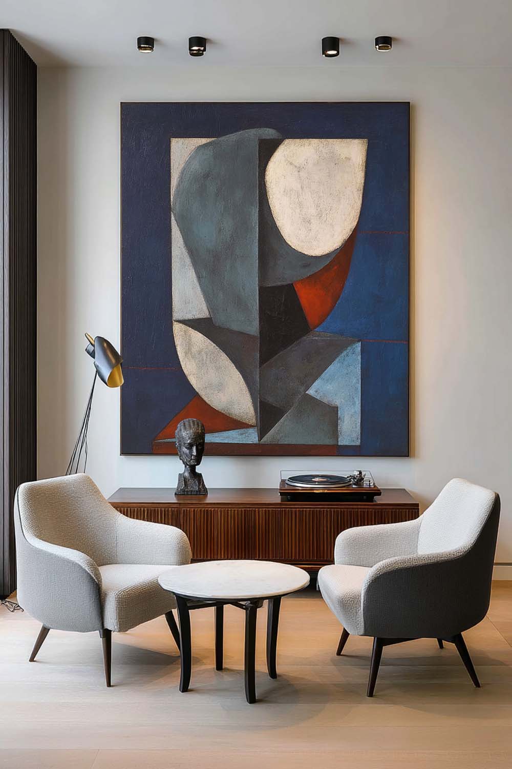 Large Handmade Geometric Art On Canvas Original Colorful Artwork Neutral Geometric Abstract Canvas Painting