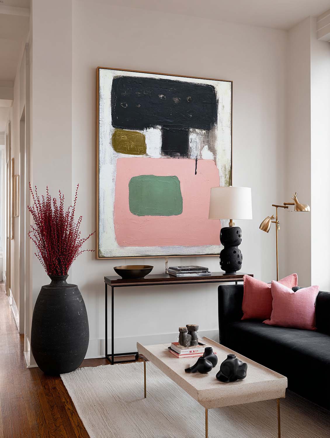 Large Multicolor Abstract Minimalist Painting Modern Multicolor Minimalist Wall Art Contemporary Multicolor Minimalist Artwork