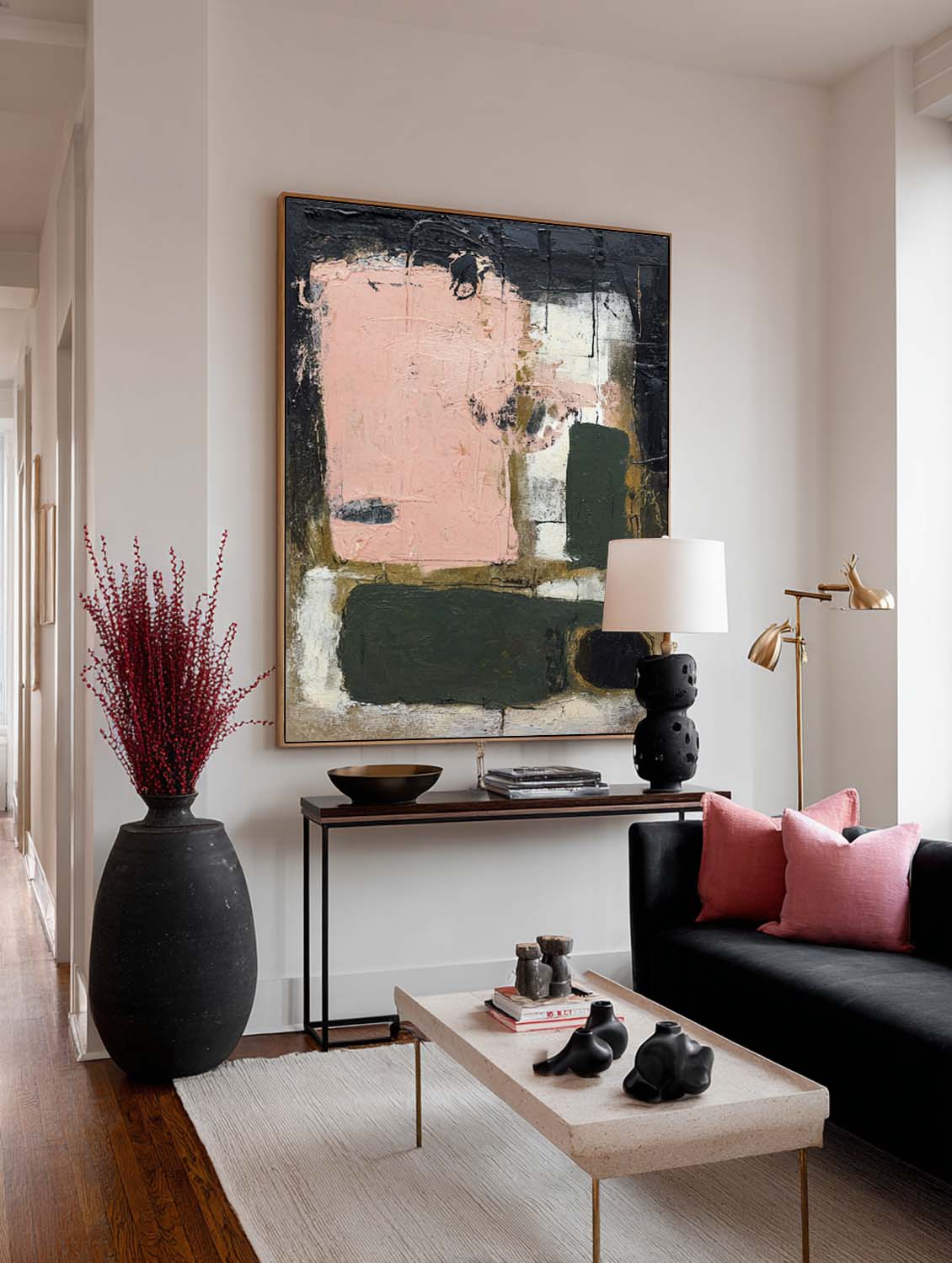 Handmade Multicolor Abstract Oil Painting Original Hand-Painted Abstract Wall Art Multicolor Texture Wall Art