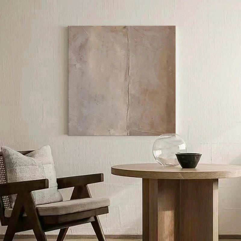 Pure Brown Minimalist Wall Art Brown Canvas Wall Art Brown 3d Textured Painting