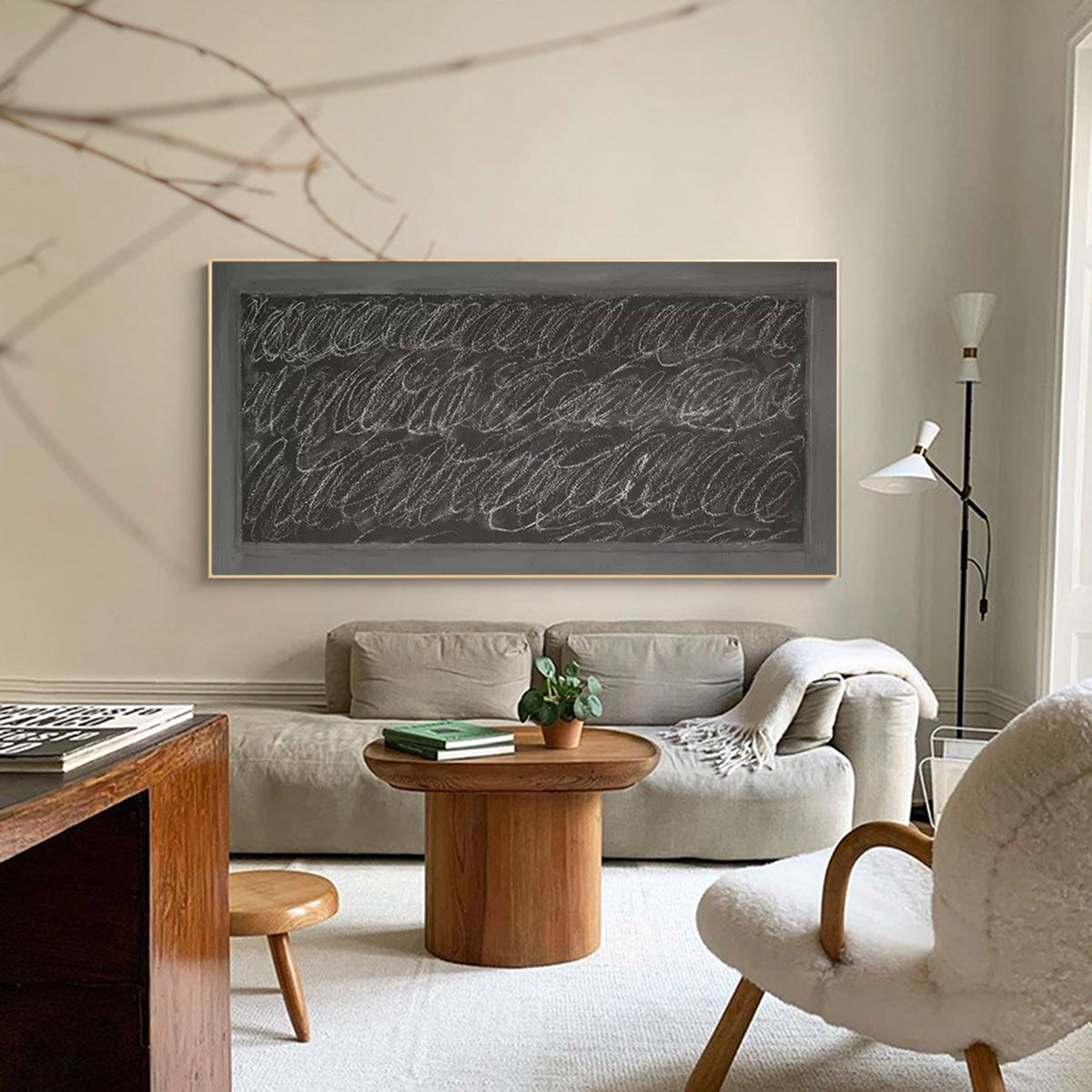 Large Contemporary Minimalist Art Minimal Art Painting Framed Modern ... - Modern Minimalist Art Collections