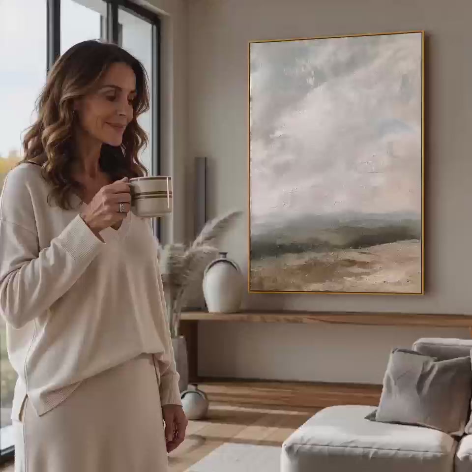 Vintage Countryside Painting Country Landscape Oil Painting Vintage Landscape Wall Art Painting