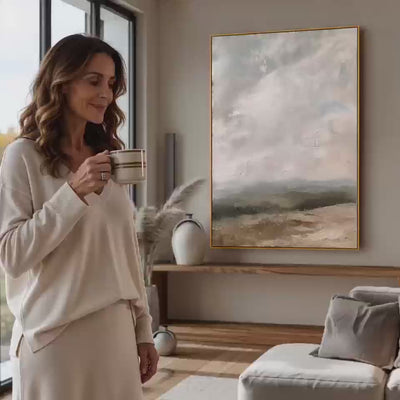 Vintage Countryside Painting Country Landscape Oil Painting Vintage Landscape Wall Art Painting