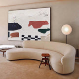 Nordic Minimalist Art Texture Framed Large Retro Minimalist Art For Living Room