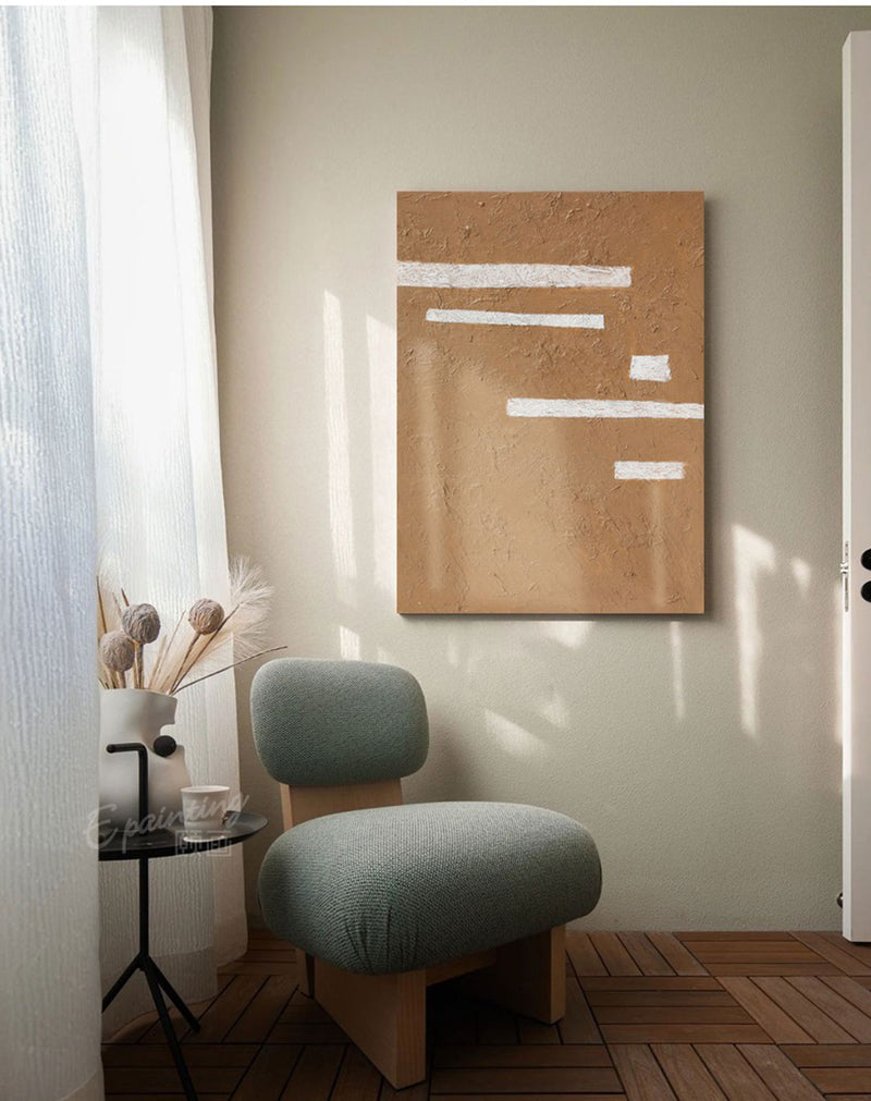 textured minimalist line art painting acrylic simplistic art for living room