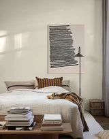Simple minimalist black and white line art painting modern minimalist abstract art for living room