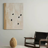 abstract minimal painting acrylic black and beige minimalist canvas art contemporary minimalist art