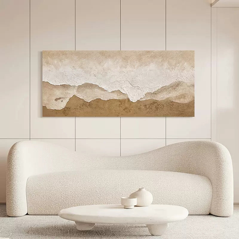 Large texture minimalist landscape painting Framed minimalist living room wall art