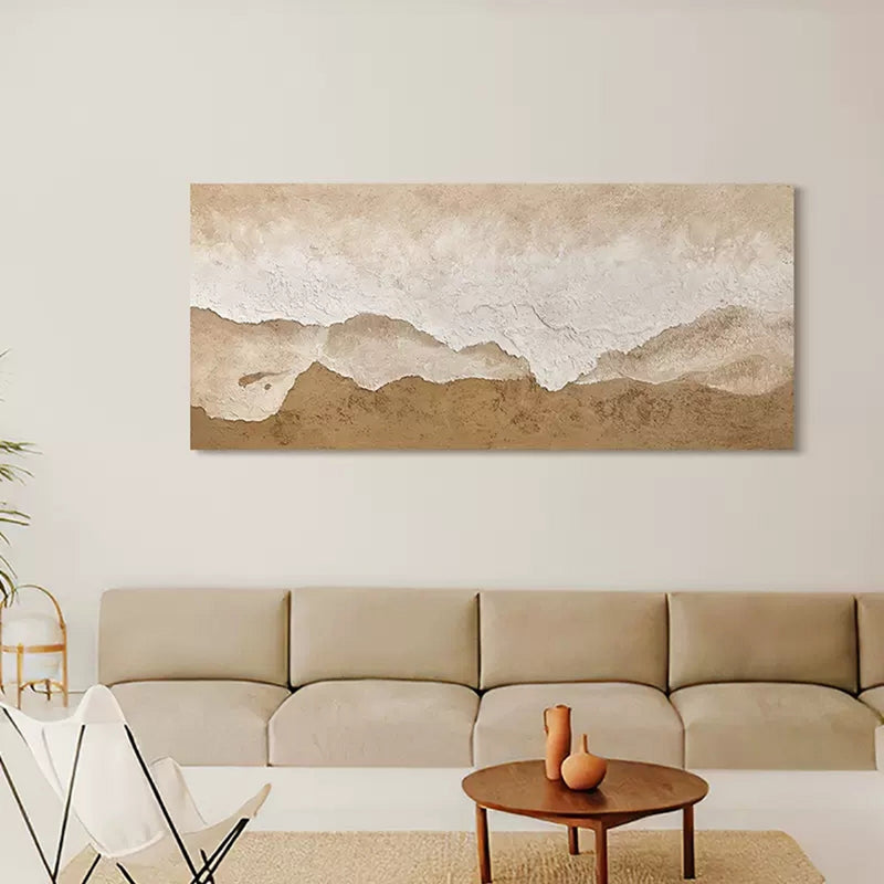 Large texture minimalist landscape painting Framed minimalist living room wall art