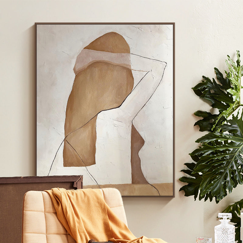 minimalist woman art minimalist female body art minimalist framed painting on canvas