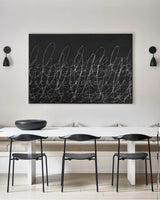 framed large minimalist line wall art black and white minimalist painting on canvas japanese minimalist painting 