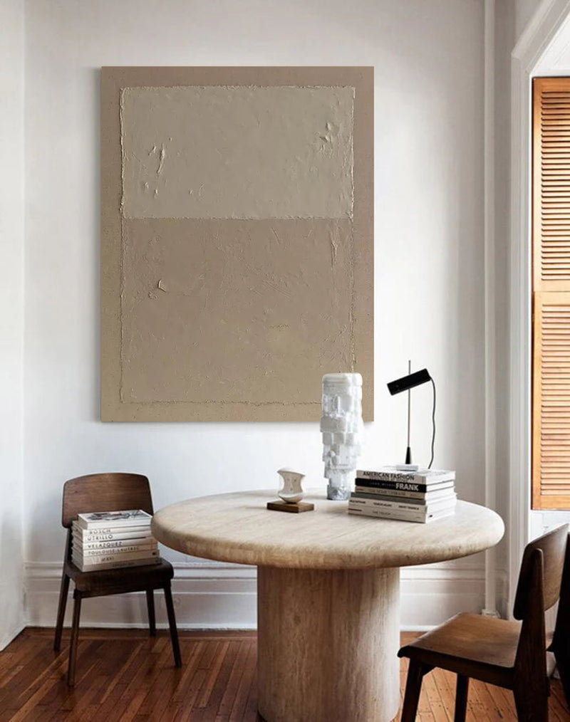 abstract minimalist wall art modern framed beige minimalist painting contemporary minimalist painting