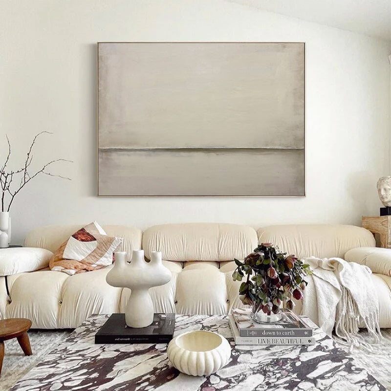 minimalist abstract painting beige minimalist art framed large contemporary minimalist art