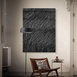 minimalist black and white abstract art modern minimalist line art painting acrylic for living room