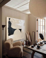 abstract minimalist wall art beige minimalist art framed contemporary minimalist painting 