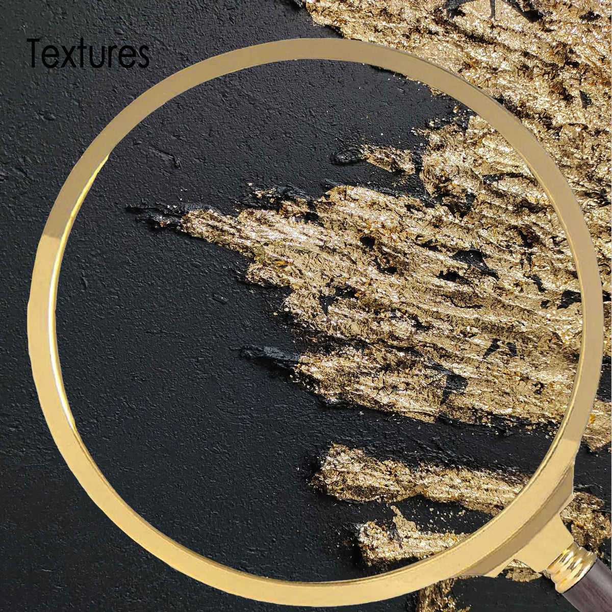 Black and Gold Minimalist Abstract Wall Art IV