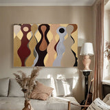 Abstract People Minimalist Wall Art Framed Abstract Minimalist Woman Painting Acrylic