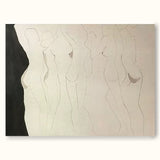 minimalist line art woman body minimal female line art acrylic large