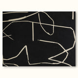 abstract minimalist line art framed black and beige minimalist wall painting simplistic art style