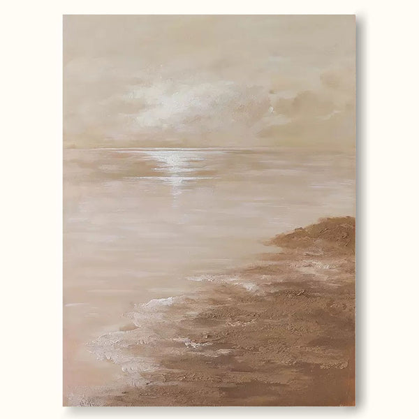 minimalist sunset painting minimalist beach painting acrylic minimalist art on canvas