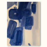 blue abstract minimalist geometric painting contemporary minimalist art for living room