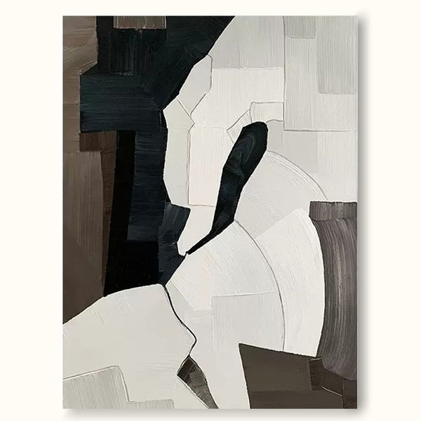 brown minimalist geometric art framed large contemporary minimalist painting texture minimal art