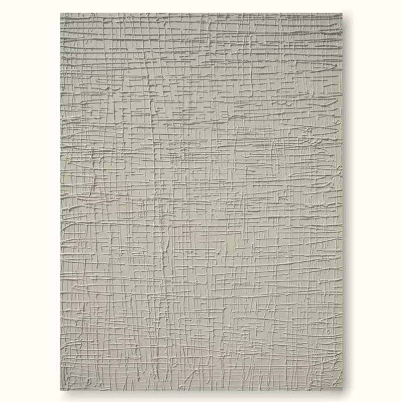 Textured minimalist white painting modern minimalist line art minimal painting for wall
