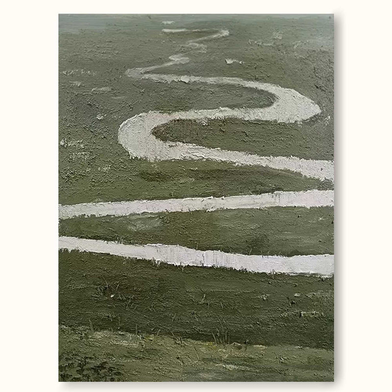 minimalist landscape acrylic painting green minimal landscape art minimalist art for living room