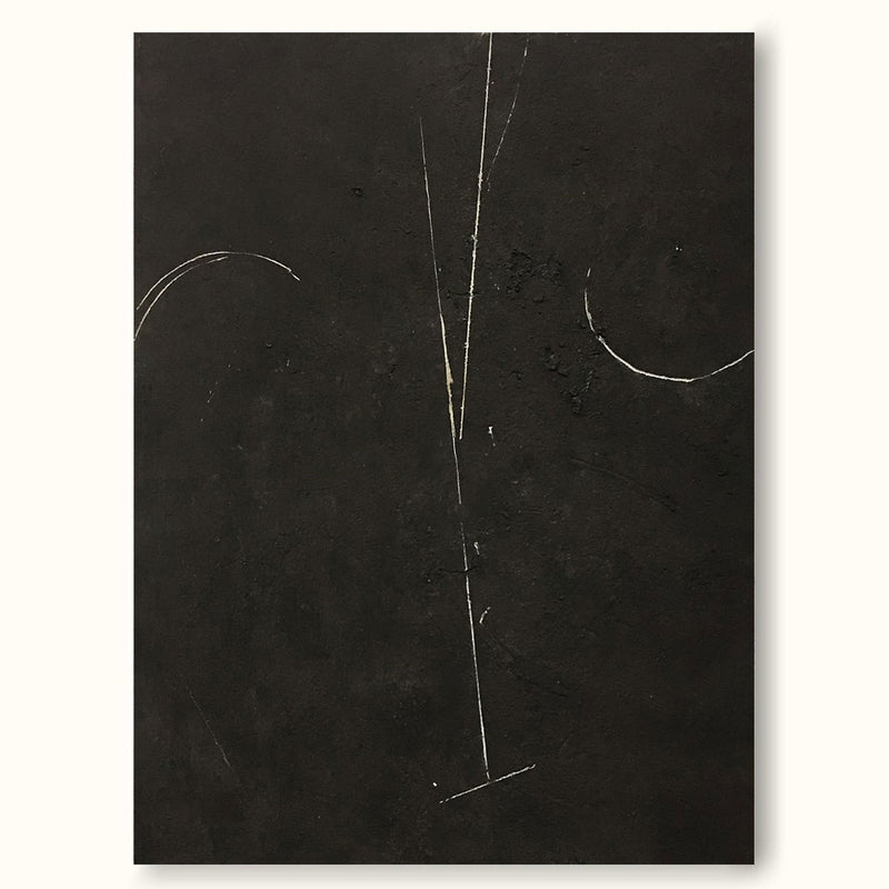 Black and white abstract minimalist line art Japanese minimalist painting contemporary minimalist art