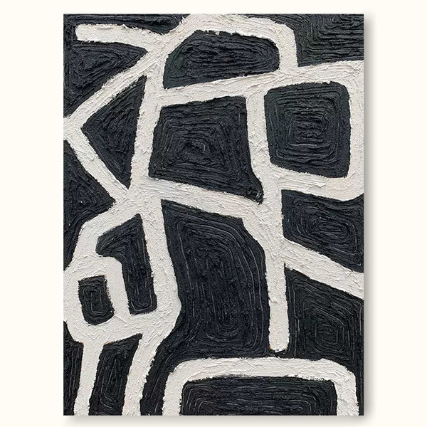 black and white minimalist painting framed large texture minimal painting canvas minimalist art 