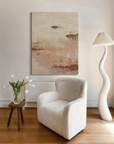 minimalist abstract landscape painting large minimal landscape art for living room