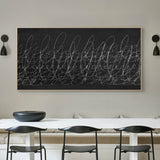 Extra large black and white modern minimal line art oversized contemporary minimalist art simplistic art